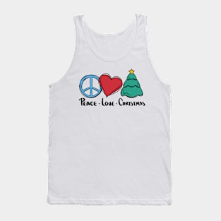 Peace Love Christmas Trio Tank Top